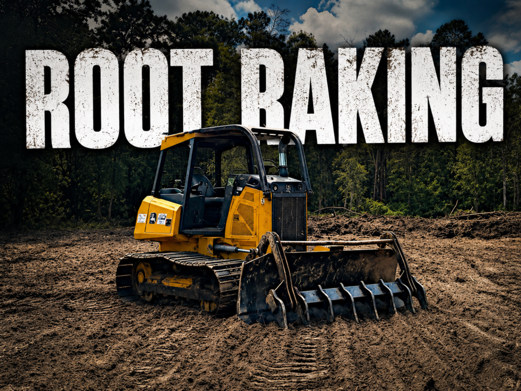 John Deere 550K with Rake