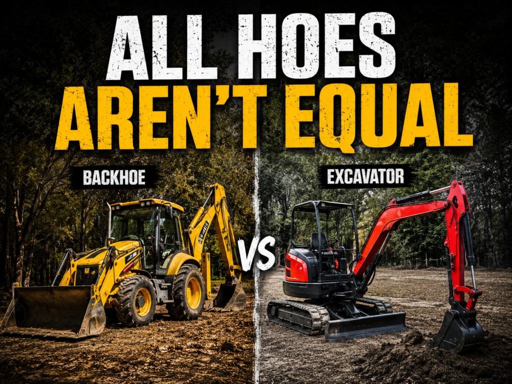 Backhoe vs Excavator