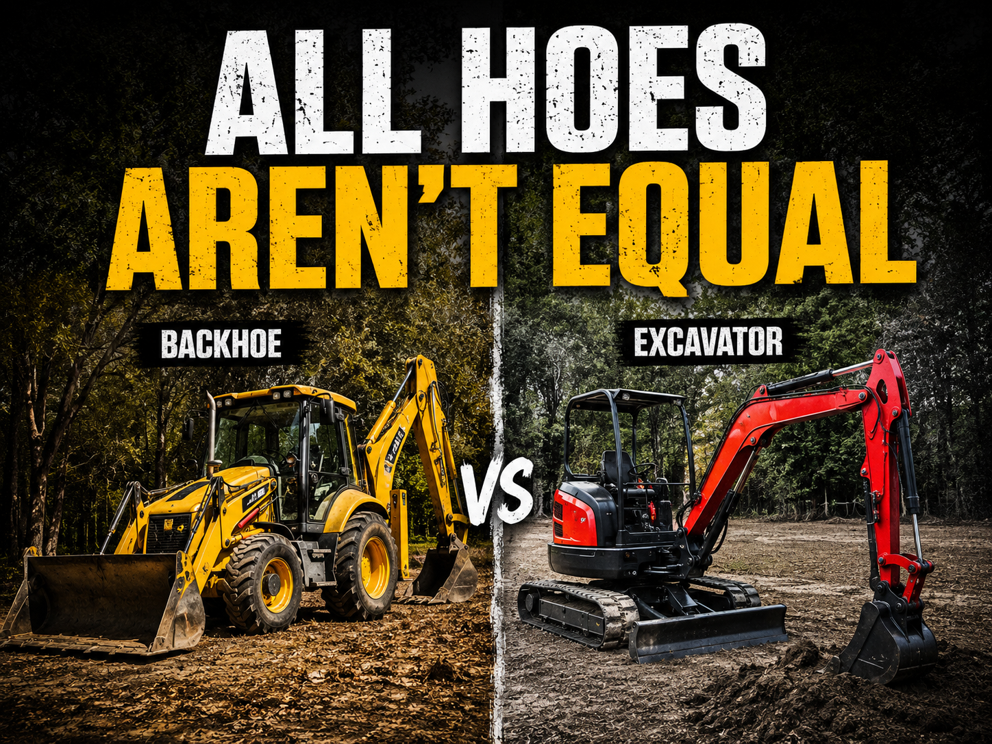 Backhoe vs Excavator